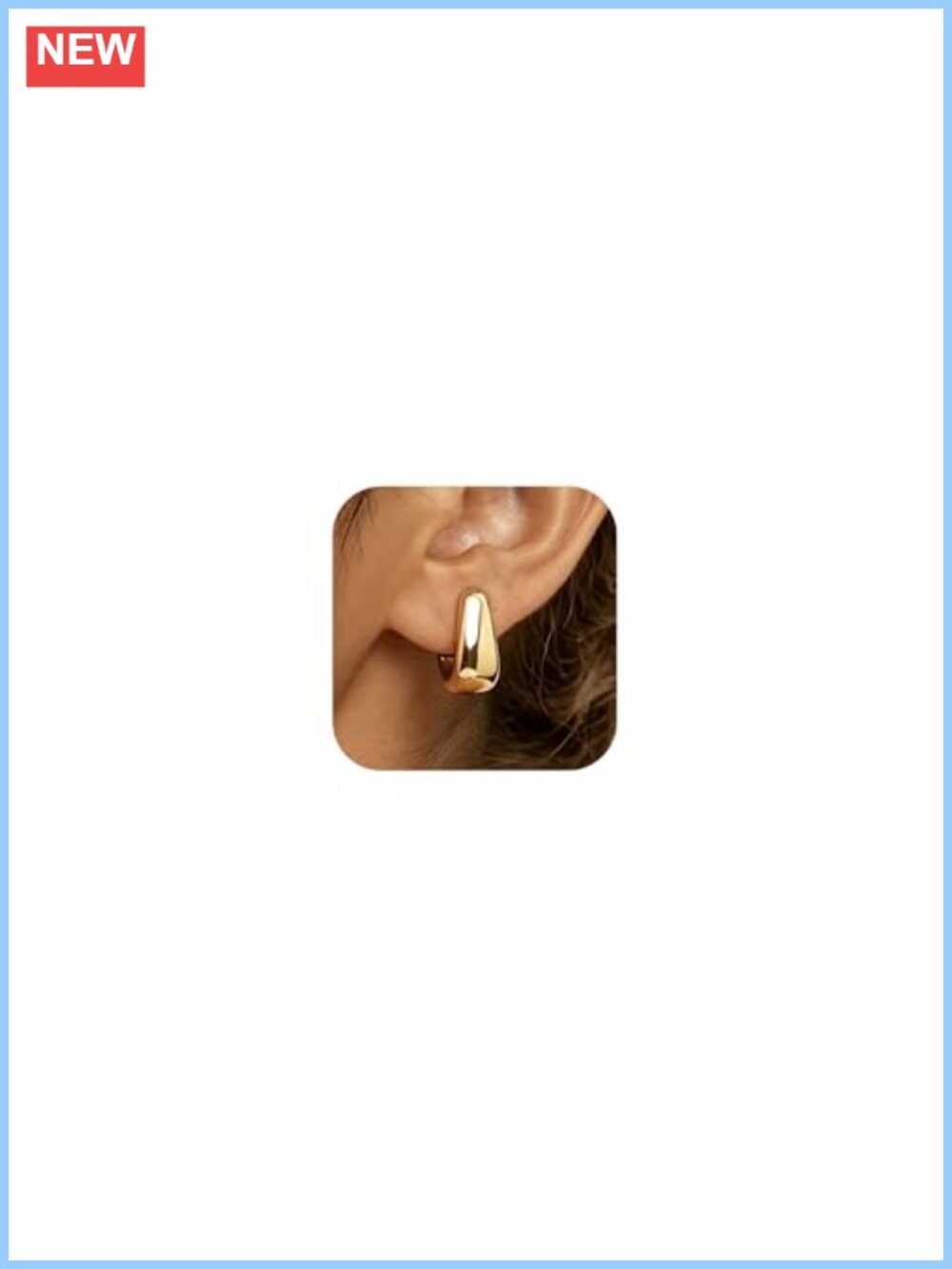 Chunky Gold Hoop Huggie Earrings for Women Hypoallergenic Daily Wear